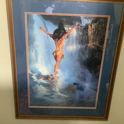 Native American Painting Signed And Framed
