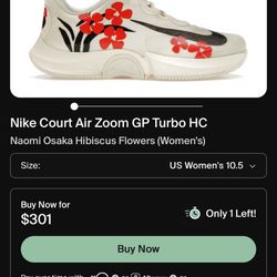 Naomi Osaka Hibiscus Flowers (Women's) Size 10.5