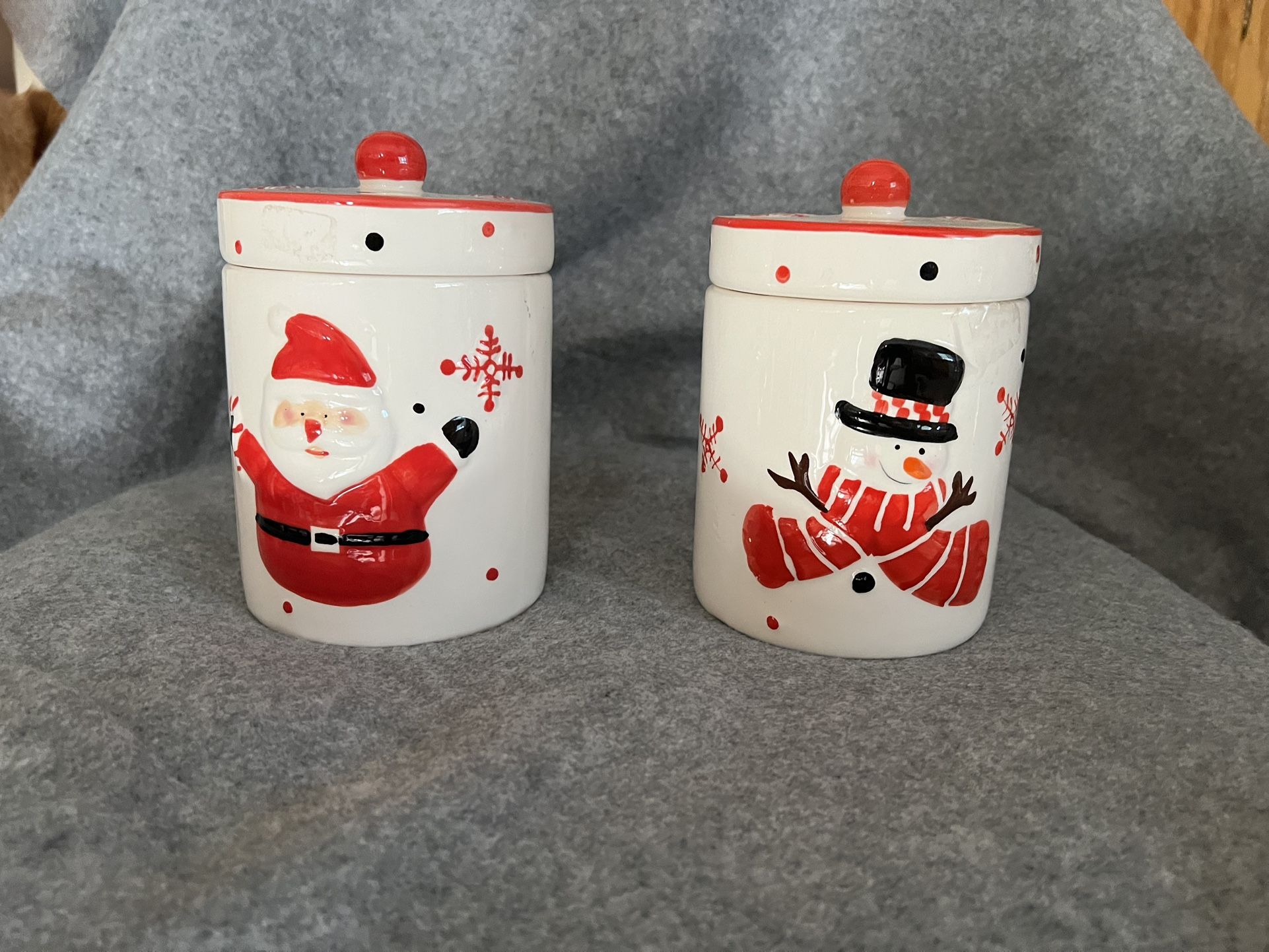 Vintage Santa And Vintage Snowman Cookie’s Jars