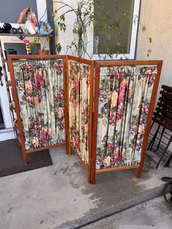 Vintage 3panel room divider