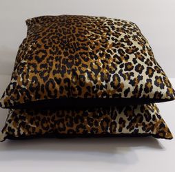 Pair Animal Print Decorative Pillows