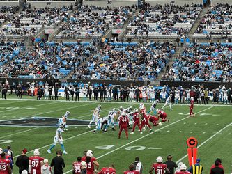 2 Lower level TNF Premium Section 110 Tickets panthers Vs Falcons  Thumbnail