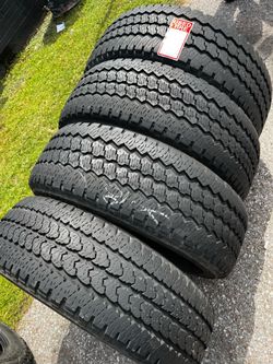 4 USED LT 27570R18 FIRESTONE TRANSFORCE tires for $300 installed and balance. 10 ply tires . 275 70 18 275 70 R 18 27570R18 275/70/18 275/70/R18  Texa