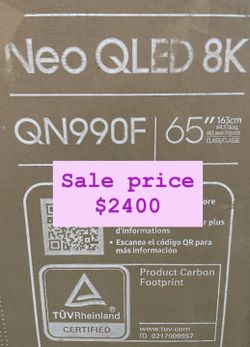 Samsung - 65” Class QN990F Series Neo QLED 8K Mini LED SamsungVision AI Smart Tizen TV