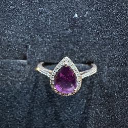 Garnet Promise Ring