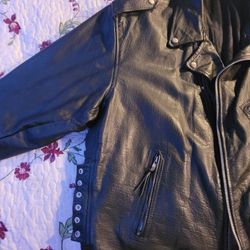 Late 60s Early 70s Leather Bikers Jacket