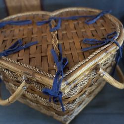 Fabric Padded Picnic Basket 