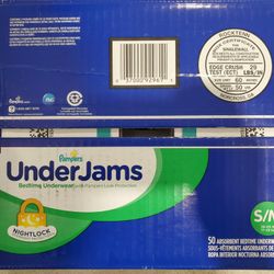 Pampers UnderJams Bedtime Underwear, with Pampers Leak Protection, S/M (38-65 lb), Super - 50 underwear