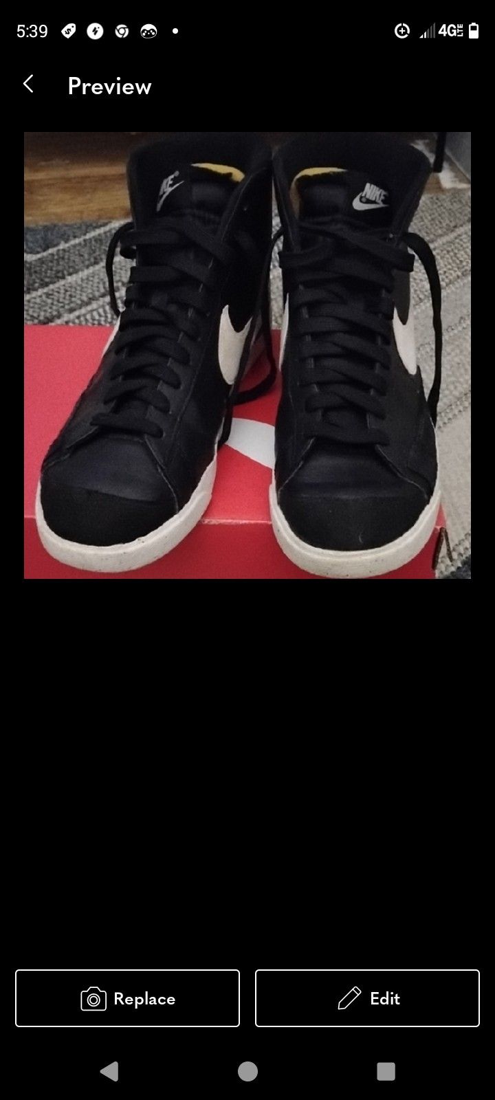 Nike Black and White High-Top Sneakers