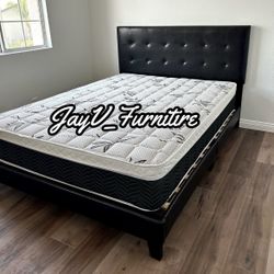 New Queen Bed Frame With Mattress 