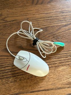 Vintage Compaq Logitech M-S48a PS/2 Ball Mouse Beige Wired Retro PC Tested