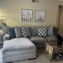 Grey L Shaped Sectional