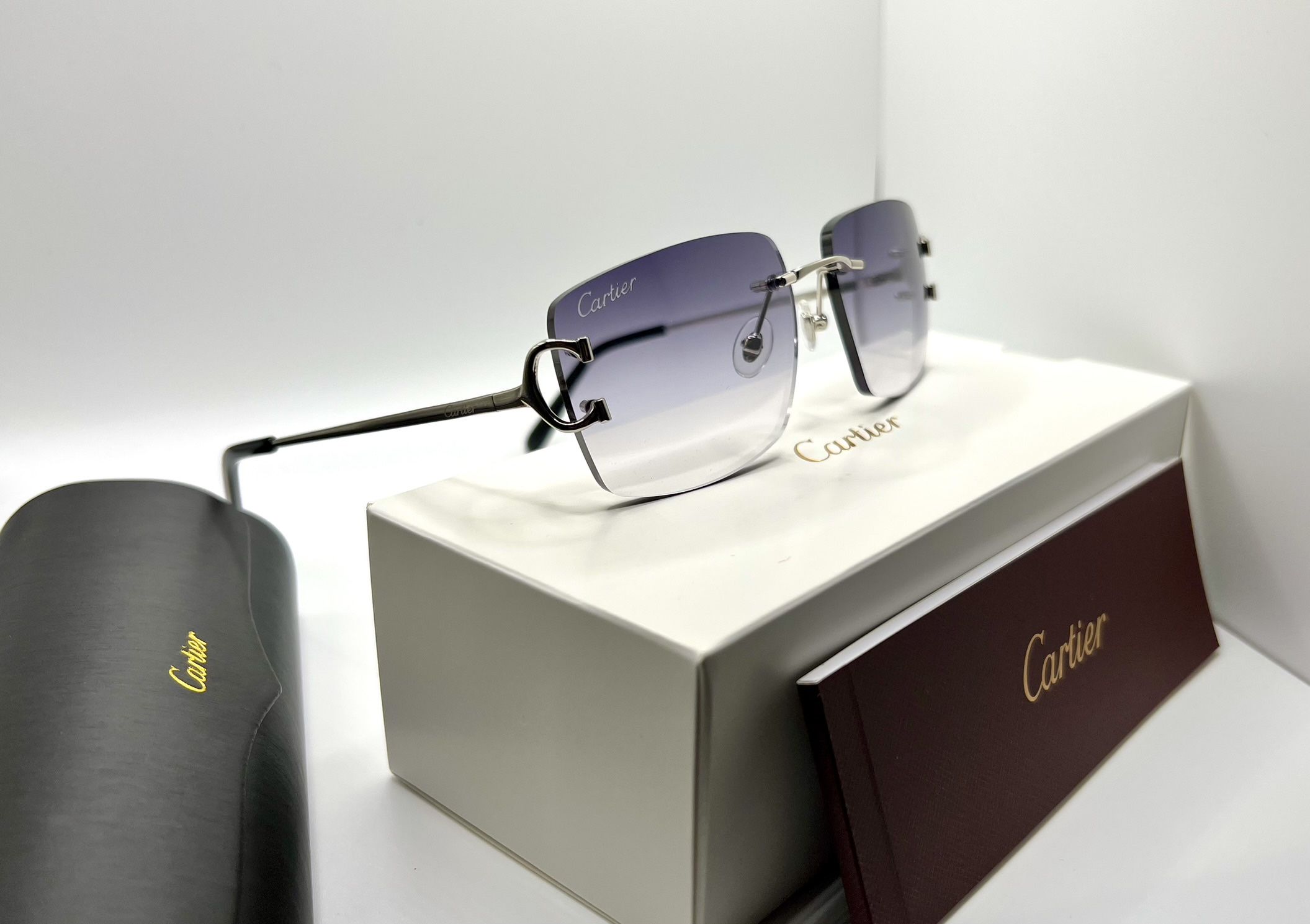 Cartier Big C Grey/Platinum Glasses PRICE FIRM