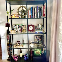2 Sets Wrought Iron & Glass Shelves For $100