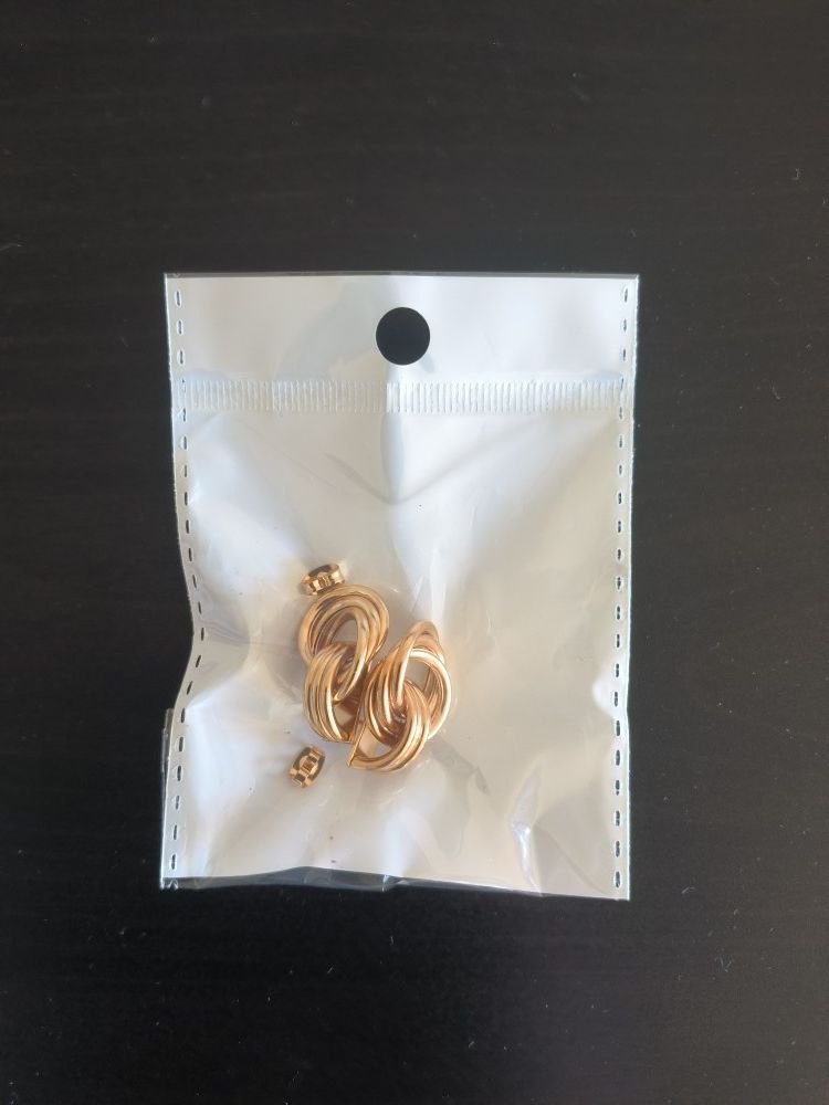 Brand New Gold Knot Earrings – Chunky Statement Dangle, Lightweight & Hypoallergenic