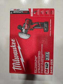 Milwaukee M12 Polisher with 2 Batteries and Charger