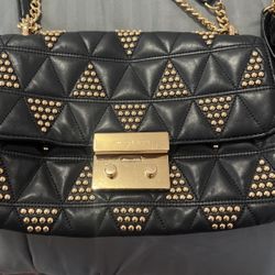 Bedazzled, Gold And Black Michael Kors Purse