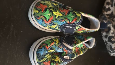 Vans Size 6 1/2 Kids Slip-On Sneakers Sea Creature Print