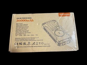 New Sealed in Box Solar Power Bank 36000 mAh