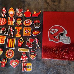 Kansas City Chiefs Jibbitz lot w/Box 
