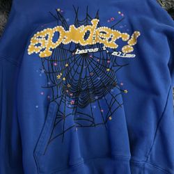 Sp5der hoodie blue