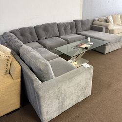 XL Family Gray 6pc Modular Sectional 