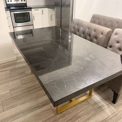 Black And gold Marble Table 
