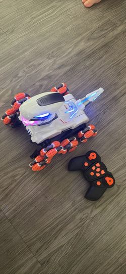 8 Wheel RC Stunt Car Robot Toy, 2.4GHz Remote Control Car All Terrain with 360° Rotation, LED Lights, Spray Mist, Music, Drift & Flip, Rechargeable Ki