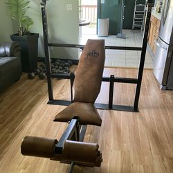 Vintage Ivanko bench press flat back and incline plus it has dip attachments Ivanko