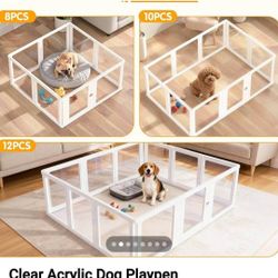 Clear Acrylic Dog Play Area 12 Panels