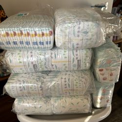 Kirkland Size 1 And New Born Pampers Diapers 