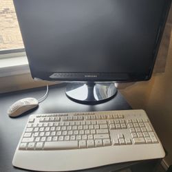 SAMSUNG 27" PC Monitor w/ Wireless Keyboard & Mouse