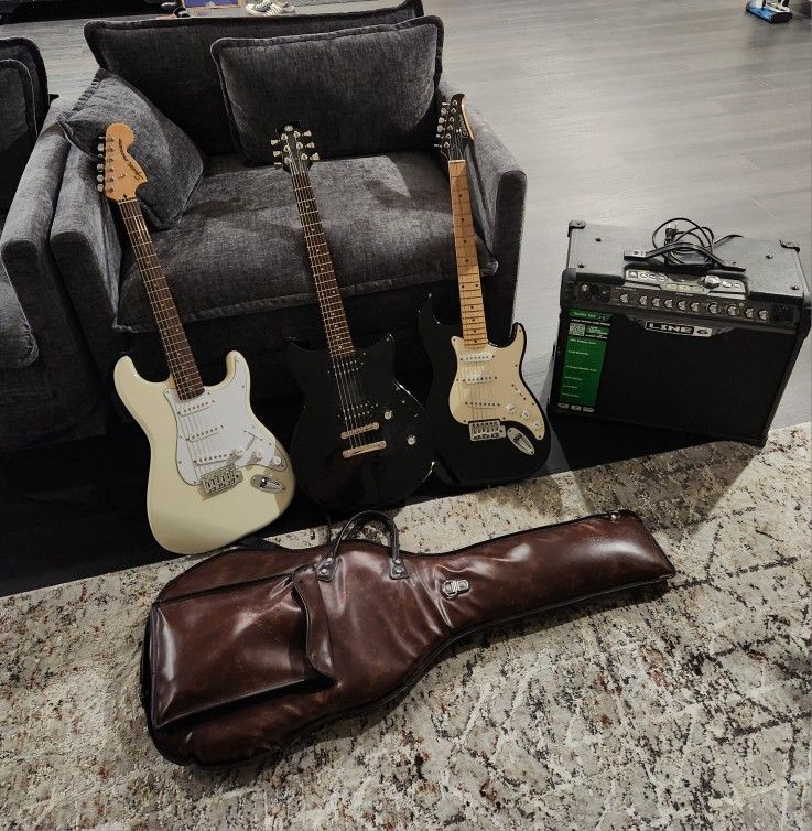 3 Guitars And An Amp. Package Deal