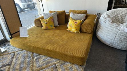 Yellow Futon Sofa 