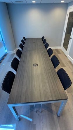 🏢 MESA DE CONFERENCIAS + 12 SILLAS INCLUIDAS