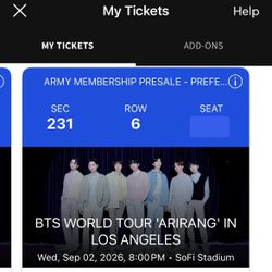 BTS Concert In LA SoFi Stadium