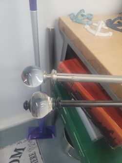 Curtain Rods with ball glass ends