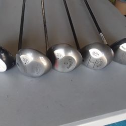 5 Vintage Golf Clubs...