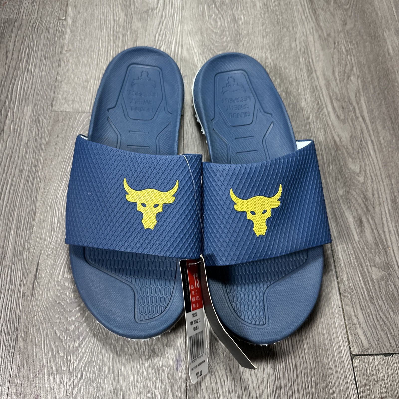 Under Armour Project Rock Slides 2.0 Blue Michelin Men’s Size 14 Under Armour Project Rock 2.0 Men main image 3