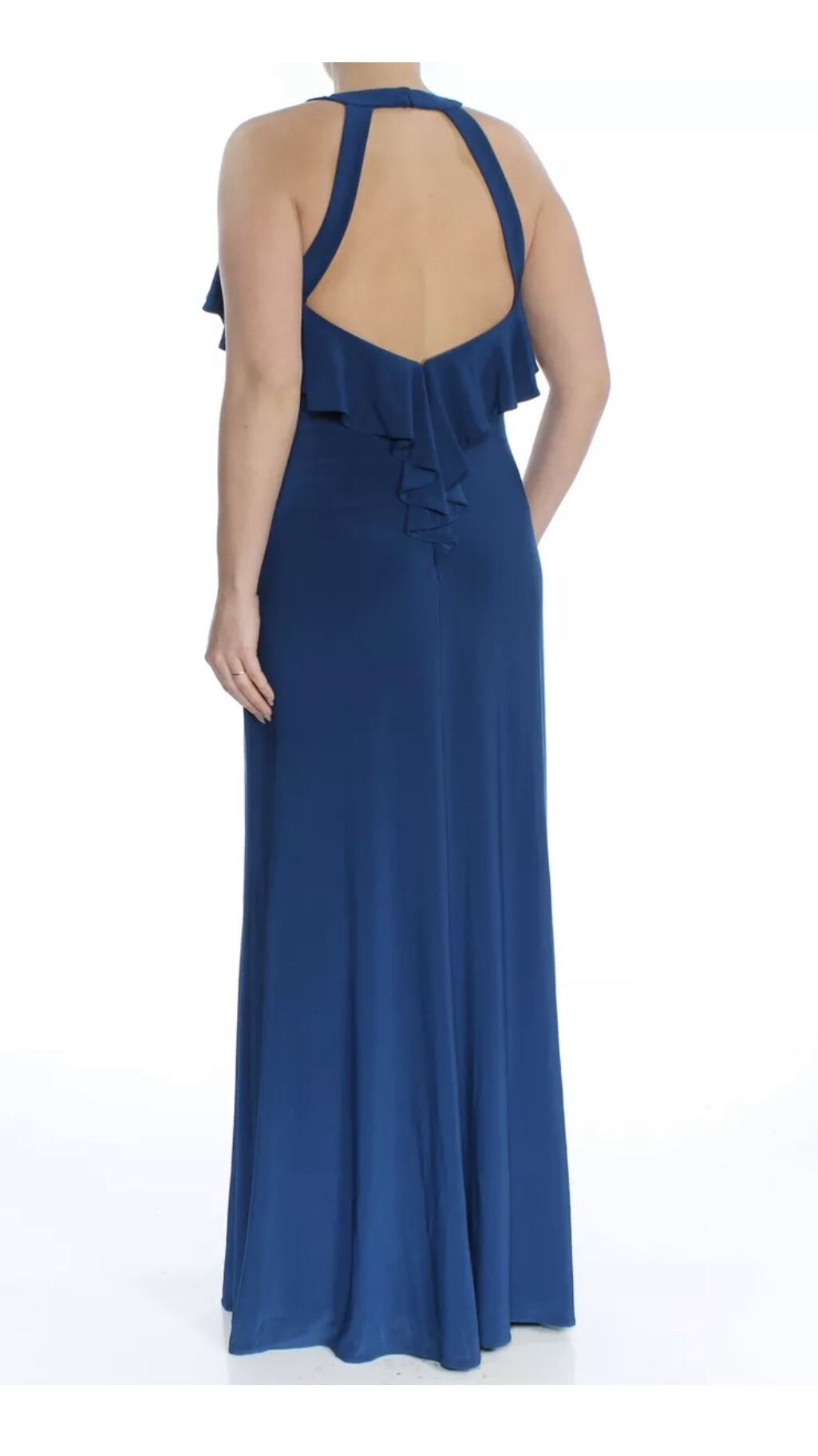 Formal Dresses Size 14 Open Back Blue Prom Bridesmaid Wedding Guest