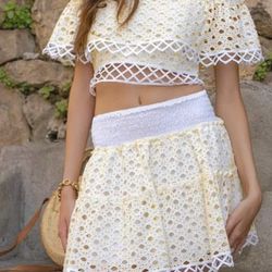 Theodora Yellow Skirt And Top Small