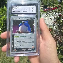 Pokémon Rocket's Snorlax EX TTR 104/109 CGC 9