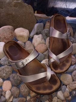 Betula Silver Leather Sandals