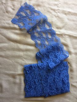 Periwinkle blue lace trim wedding bridal decoration crafting DIY baby sewing