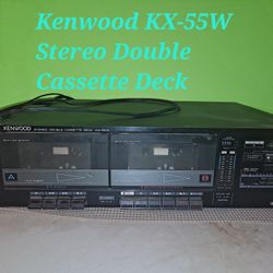 Kenwood KX-55W Stereo Double Cassette Deck-$60.00