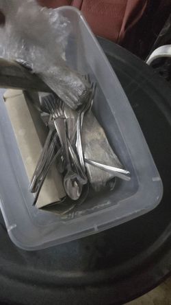 Large Lot of Stainless Steel Flatware – Forks, Spoons, Knives