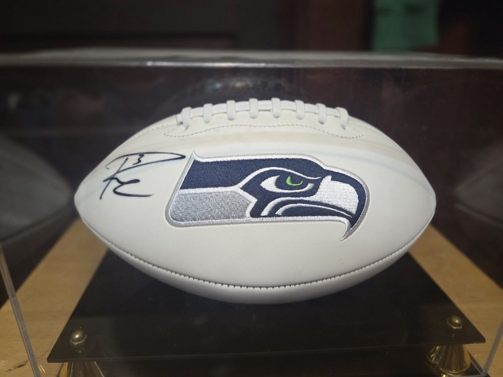 Russell Wilson Autograph Football.