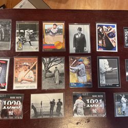 Vintage Babe Ruth Baseball Card Collection 