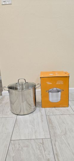 Stock Pot 20 qt. 18.9 liter Stainless Steel with Tempered Glass Lid