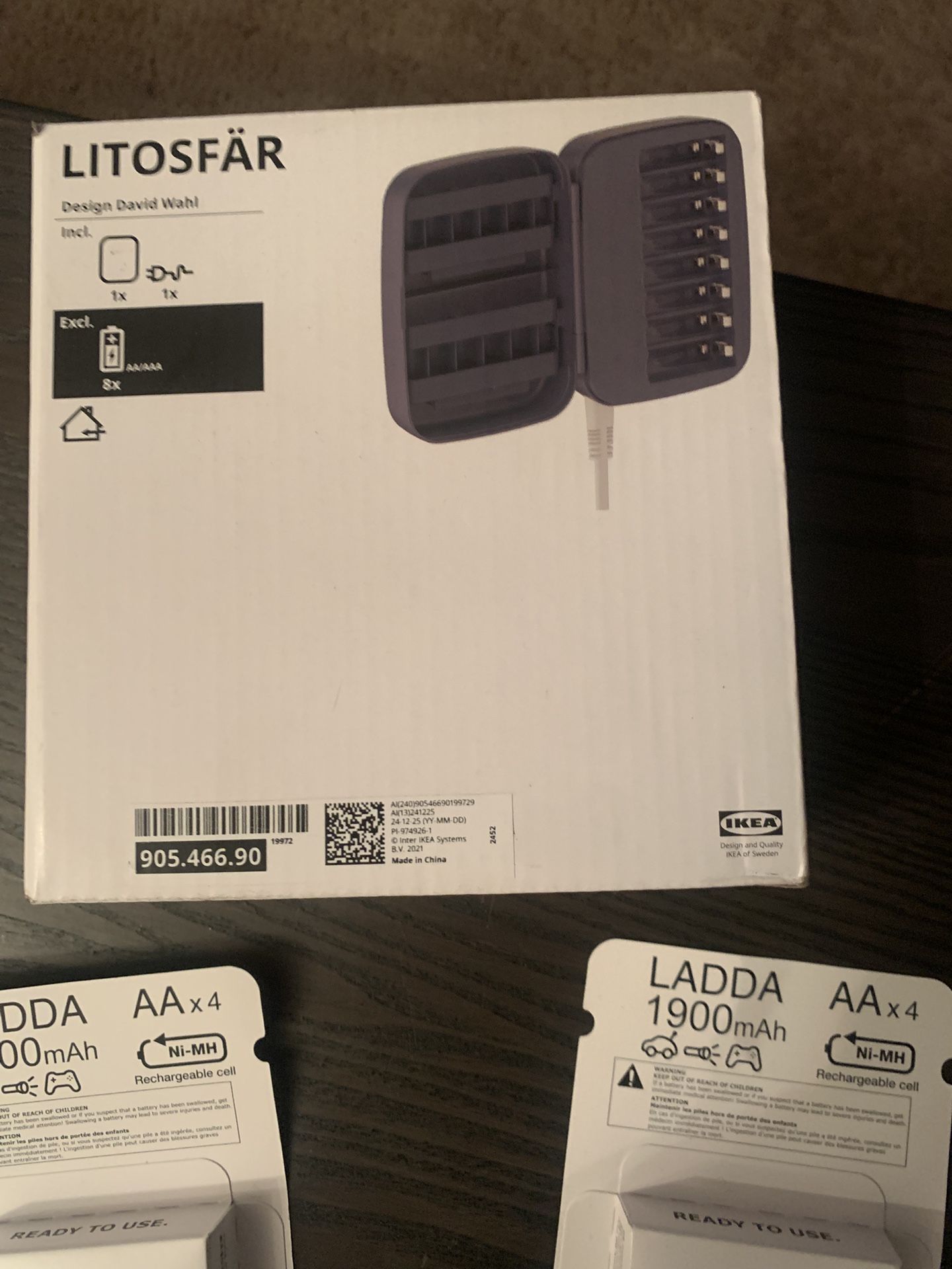 IKEA Reusable Battery charger and Battery packs